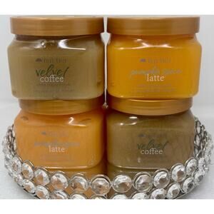 LOT OF 4 NEW Tree Hut Shea Sugar Scrub Velvet Coffee & Pumpkin Spice Latte